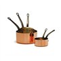 BAUMALU - Lot de 5 Casseroles Lisses - en Cuivre Massif