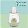 Bebeconfort Chauffe-Biberon Électrique Express, Chauffe-Biberon pour la maison, Chauffe-Biberon pour Bébé, Blanc et vert