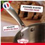 MENASTYL - Casserole Triply 18cm en inox - Fabriquée en France - Compatible tous feux dont induction - 6020490