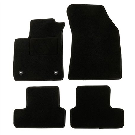 DBS - Tapis de Voiture - sur Mesure pour Megane 4 (dès 2016) - avec Clips de Fixation - Tapis de Sol antidérapant pour Automobil