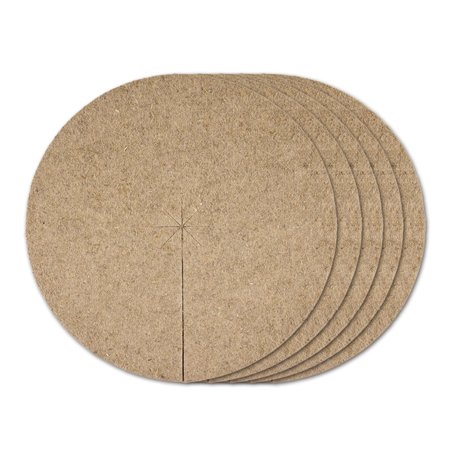 La Cordeline Lot 5 Disques de Paillage Naturel 40cm en Feutre de Chanvre 600 g/m² – Protection Contre Les Mauvaises Herbes