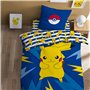 Pokemon Spike Parure de lit Enfant 1 Personne | 100% Coton | Oeko-TEX | Housse de Couette 140x200 cm + Taie d'oreiller 63x63 cm