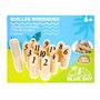 BLUE SKY - 12 Quilles Nordiques - Jeu d'Adresse et de Plein Air - 049712 - Beige - Bois - 15 cm - Jouet Enfant - À Partir de 6 A