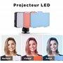 T’NB Influence Kit Vidéo pour Smartphone avec Trepied, Kit Vlogging, Lumière LED, Microphone avec Bonnette, 3 Filtres de Couleur