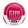 METRONIC Lecteur CD Enfant MP3 Pop Pink avec Port USB Alimentation Secteur ou Piles - Blanc et Rose