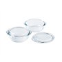 Pyrex 4 In 1 - Lot de 2 Cocottes 1L - Verre Borosilicate - Cuisson Four Façon Vapeur - Cuisine Mijotée - Compatible micro-ondes