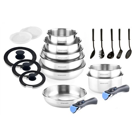 Arthur Martin AMBI20S Batterie de Cuisine Tous Feux Dont Induction Inox