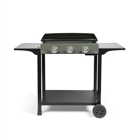 LIVOO - Plancha gaz 3 brûleurs sur chariot DOC326 - puissance totale de 7