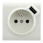 Prise 2P+T et USB en saillie - Blanc - Zenitech