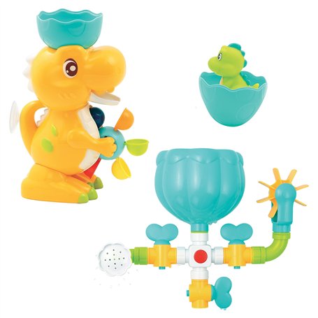 LUDI - Coffret de Bain Dino - 1 Circuit d’Eau à Construire