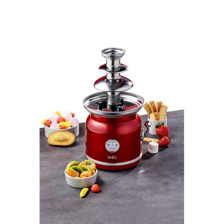 Siméo - Fontaine à Chocolat FCH450 90W - Facile à Utiliser et à Nettoyer - Pièces Amovibles Compatibles Lave-Vaisselle - Design