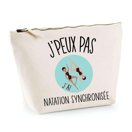 Trousse Natation Synchronisee J'peux Pas | Pochette Toilette Maquillage Idée Sac Cadeau