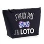 Trousse Noir Loto J'peux Pas | Pochette Toilette Maquillage Idée Sac Cadeau