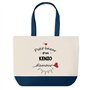 Sac de Shopping Bleu Petit Bazar d'un Kenzo d'amour | Idée Cadeau Collègue Noël Anniversaire | Grand Sac de Course Provision