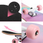 ILAHUI Skateboard Ado Fille Enfant Adulte débutants- 7 Couches en Bois d'Erable Plateau 80 x 20cm Apporter Sac Skateboard - Poud