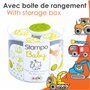 Aladine - Stampo Baby Engins - Kit Tampons Enfant - Activités Manuelles Bébé - Encre Lavable - Jouets et Jeux Créatifs pour Enfa