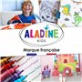 Aladine - Stampo Minos Animaux de la Ferme - Kit Tampons Enfant - Activités Manuelles Fille et Garçon - Encre Lavable - Jouets e