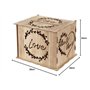 SANTEX 8495-26, Tirelire Mariage en Bois 22x30cm