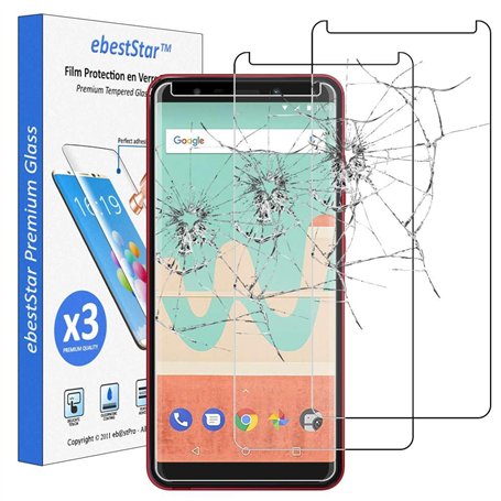 ebestStar - Pack x3 Verre trempé Compatible avec Wiko View Go Film Protection Ecran Vitre Protecteur Anti Casse