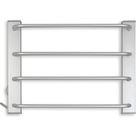 Fishtec - Sèche Serviette Electrique Mural 60W - sans Thermostat - Porte Serviette Salle de Bain Etendoir Chauffant 4 Barres - 5