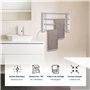 Fishtec - Sèche Serviette Electrique Mural 60W - sans Thermostat - Porte Serviette Salle de Bain Etendoir Chauffant 4 Barres - 5