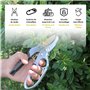 FISHTEC Sécateur de Jardin Titane à Crémaillère - Poignée Ergonomique Antidérapant, Coupe Nette et Franche Sur Enclume, Branches