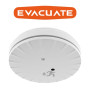 EVACUATE - Détecteur de fumée NF Autonomie et garantie 10 ans - Innovation pratique - Réutilisez les trous de fixation de votre 