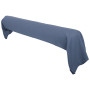 Linnea Taie de traversin uni 230X43 cm 100% Coton Alto Bleu Jean