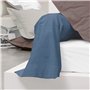 Linnea Taie de traversin uni 230X43 cm 100% Coton Alto Bleu Jean