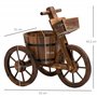 Outsunny Porte Plante Tricycle - étagère de Pots de Fleurs - jardinière dim. 52L x 31l x 45H cm - Bois de Sapin