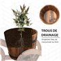Outsunny Porte Plante Tricycle - étagère de Pots de Fleurs - jardinière dim. 52L x 31l x 45H cm - Bois de Sapin
