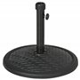 Outsunny Pied de Parasol Rond 14 KG Base de Parasol de Jardin Socle pour Parasol en béton Ø 46 cm Noir