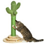PawHut Arbre à Chat griffoir Forme de Cactus en sisal Naturel avec Pompon Suspendu et Plateforme de Jeu Boules - Ø 32 x 60 cm -