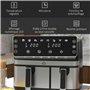 HOMCOM Friteuse à air sans huile dual zone air fryer 8,5 L - 2700 W - 8 programmes, écran LED tactile, température réglable, min