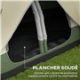 Outsunny Tente de Camping familiale 6-8 pers. Tente Tunnel Double Toit légère ventilée Facile à Monter, moustiquaire et Sac de t