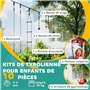 AIYAPLAY Parcours d'obstacles Ninja pour Enfants 10 Accessoires 10 m Charge 50 kg Slackline et Sac de Transport, équipement de J