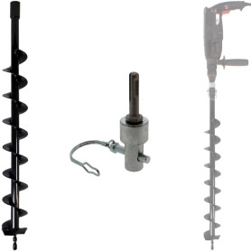 GT Market Mèche de tarière Ø 80 mm avec Adaptateur pour perceuse et perforateur SDS-Plus