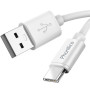 PHONILLICO Cable compatible avec enceinte Aiwa Exos-3 [PACK 2] USB TYPE USB-C Blanc 1 Mètre