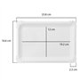 Lot de 20 Plateaux en Carton Blanc - Plateaux de Présentation pour Pâtisseries/Amuse-bouches/Buffets (23 x 16 cm)