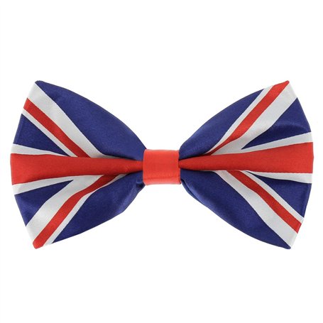 SHIPITNOW Noeud Papillon Drapeau Union Jack - Drapeau Anglais - Noeud Papillon Homme Original Angleterre Bleu