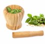 COOK CONCEPT - KA4328 - Pilon et Mortier en Bambou Cuisine Ustensile de Cuisine Ustensile de Preparation