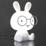 HOME DECO KIDS - La11042 - Lampe de Chevet LED Forme Lapin pour Enfant, Veilleuse, Decoration Chambre Bebe, Rechargeable USB, Bo