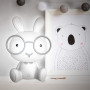 HOME DECO KIDS - La11042 - Lampe de Chevet LED Forme Lapin pour Enfant, Veilleuse, Decoration Chambre Bebe, Rechargeable USB, Bo