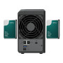 Bundle NAS Synology DS224+ 2Go avec 2 disques Synology 4To HAT3300, Non assemblé Noir