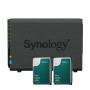 Bundle NAS Synology DS224+ 2Go avec 2 disques Synology 8To HAT3300, Non assemblé Noir