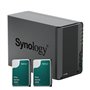 Bundle NAS Synology DS224+ 2Go avec 2 disques Synology 8To HAT3300, Non assemblé Noir