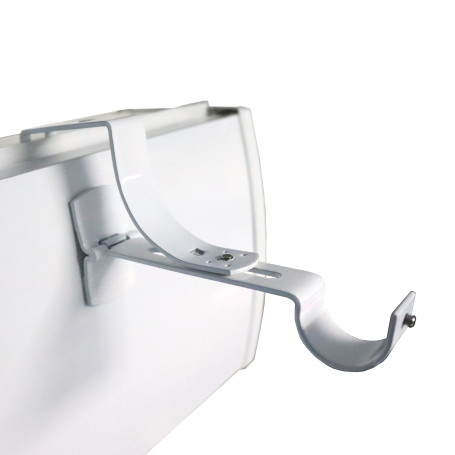 Store & Menuiserie 2.0 Lot de 2 Supports de Tringle à Rideaux Geko Blanc résistant sans perçage pour Coffre de volet Roulant à r