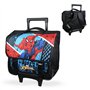 Bagtrotter - Cartable 38 cm à roulettes - Spider Man Bleu - Primaire - Bretelles et dos rembourrés - Bandes Réfléchissantes - Gr