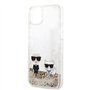 karl Lagerfeld Karl et Choupette Coque de protection liquide pour Apple iPhone 14 Plus Doré