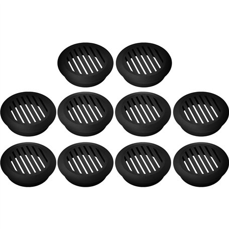 cyclingcolors 10x Grille de ventilation aération ronde plastique diamètre encastrement 50mm hauteur 12.5mm cache protection plaf
